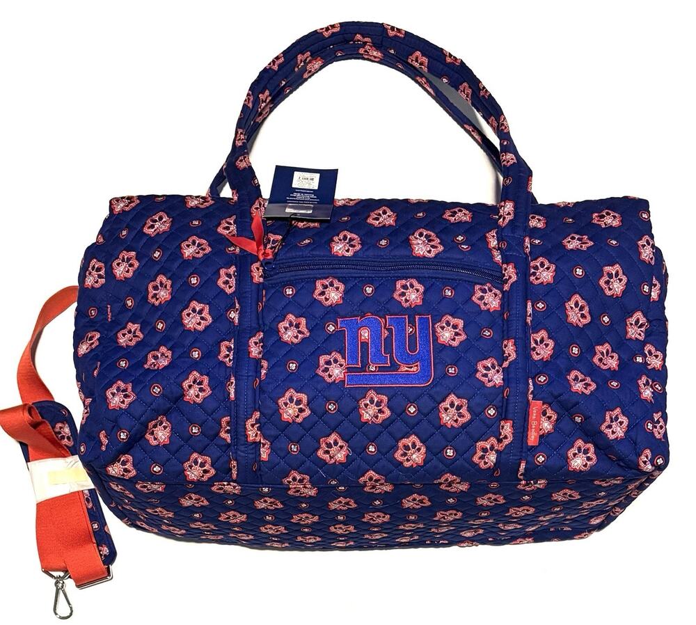 Vera Bradley NFL New York NY Giants Large Travel Duffel Tote Bag Bandana Quilted